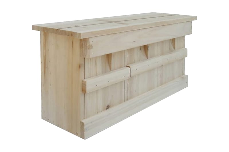 Spurvehuse 2 Stk. Træ 44 X 15,5 X 21,5 Cm - Brun - Have - Udendørs miljø - Havedekoration - Fuglebræt & fuglehuse