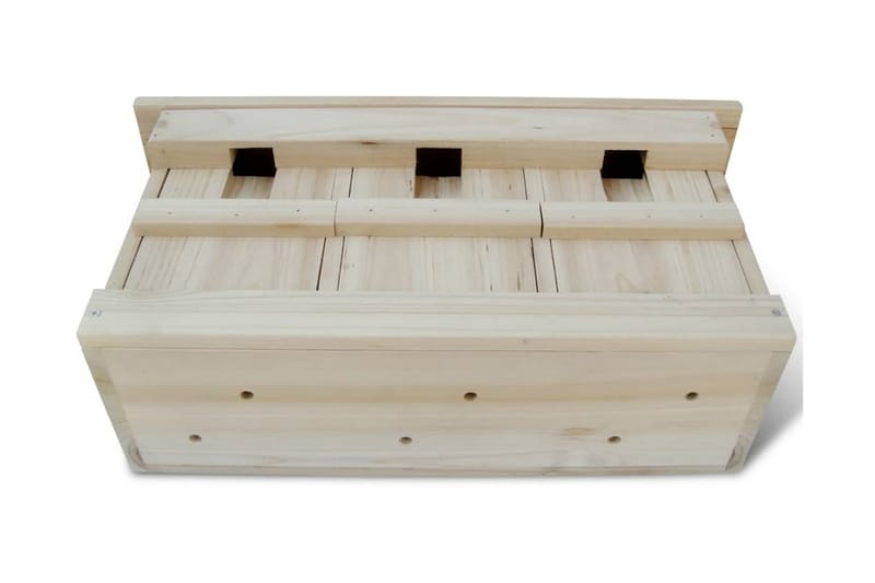 Spurvehuse 2 Stk. Træ 44 X 15,5 X 21,5 Cm - Brun - Have - Udendørs miljø - Havedekoration - Fuglebræt & fuglehuse