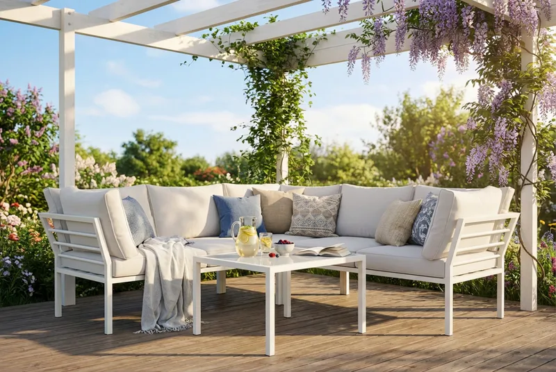 Ariany hjørnesofa til udendørs brug 5-personers - Beige - Have - Udendørs miljø - Altan & terrasse - Altanmøbler