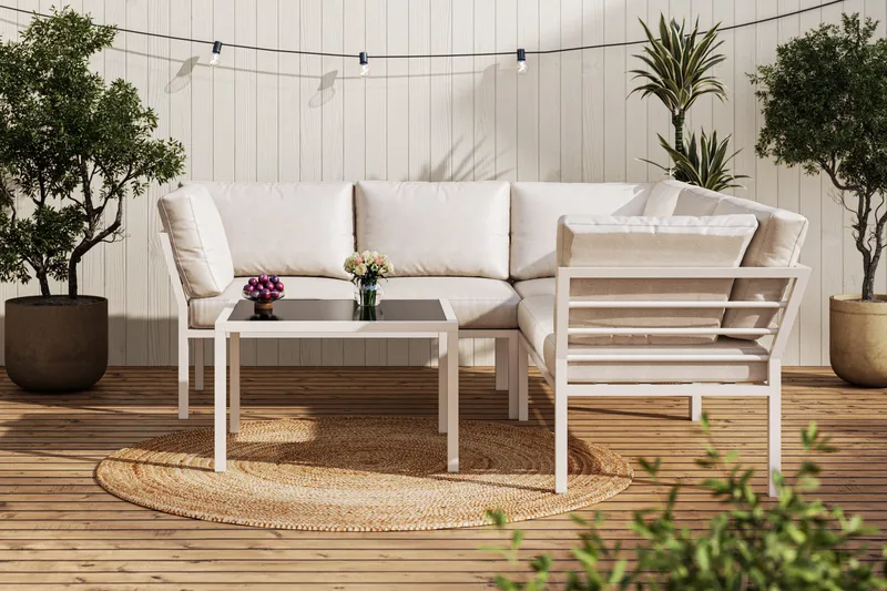 Ariany Sofagruppe 5-personers - Beige - Have - Udendørs miljø - Altan & terrasse - Altanmøbler