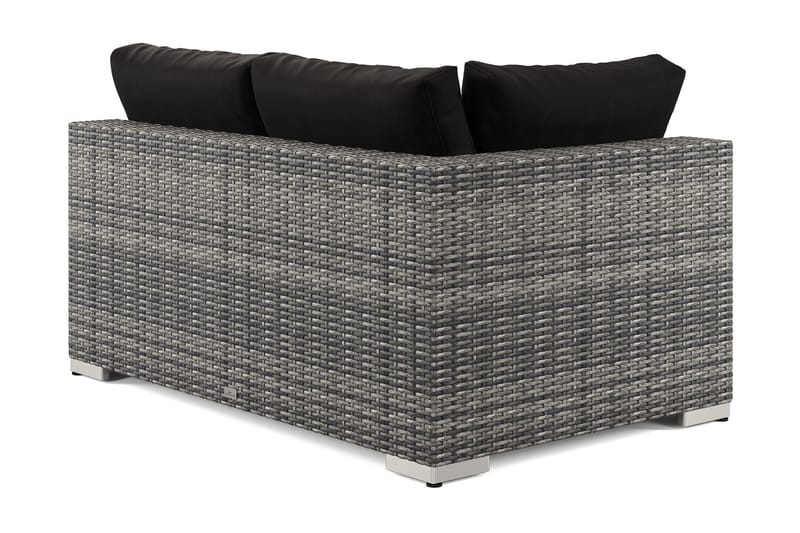 Bahamas Højremodul Udendørs 140 cm i Polyrattan - Grå - Havemøbler - Loungemøbler - Moduler - Højremodul havesofa
