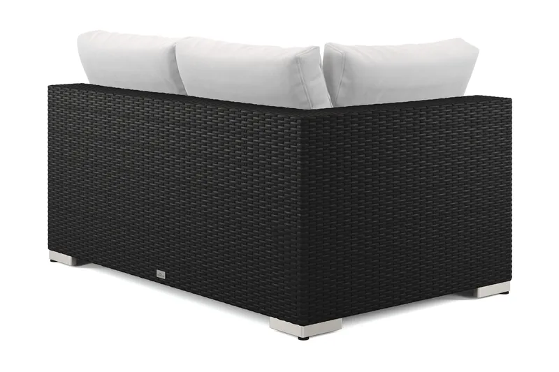 Bahamas Højremodul Udendørs 140 cm i Polyrattan - Sort - Havemøbler - Loungemøbler - Moduler - Højremodul havesofa