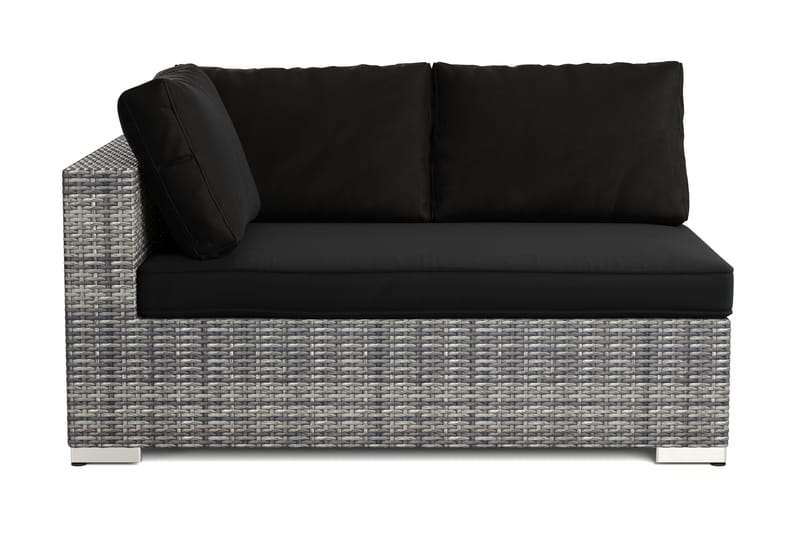 Bahamas Højremodul Udendørs 140 cm i Polyrattan, Grå