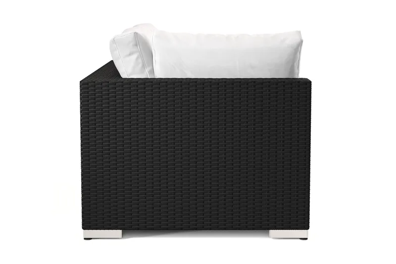 Bahamas Højremodul Udendørs 140 cm i Polyrattan - Sort - Havemøbler - Loungemøbler - Moduler - Højremodul havesofa