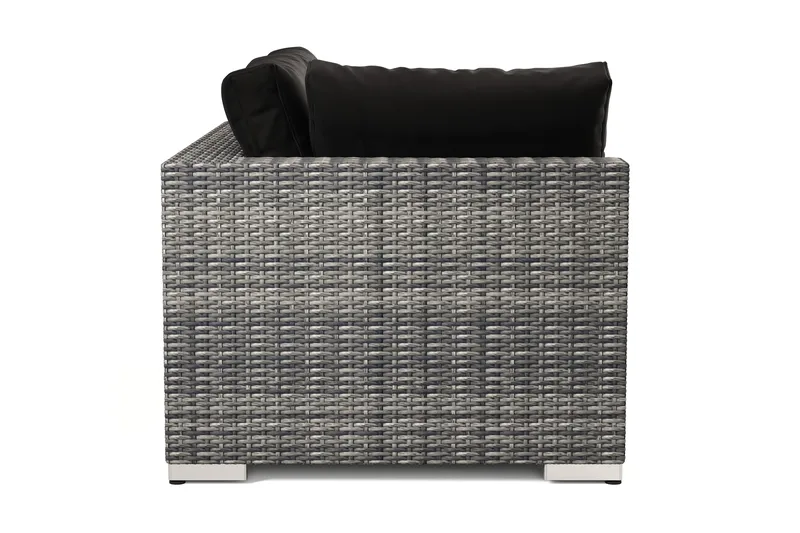 Bahamas Højremodul Udendørs 140 cm i Polyrattan - Grå - Havemøbler - Loungemøbler - Moduler - Højremodul havesofa