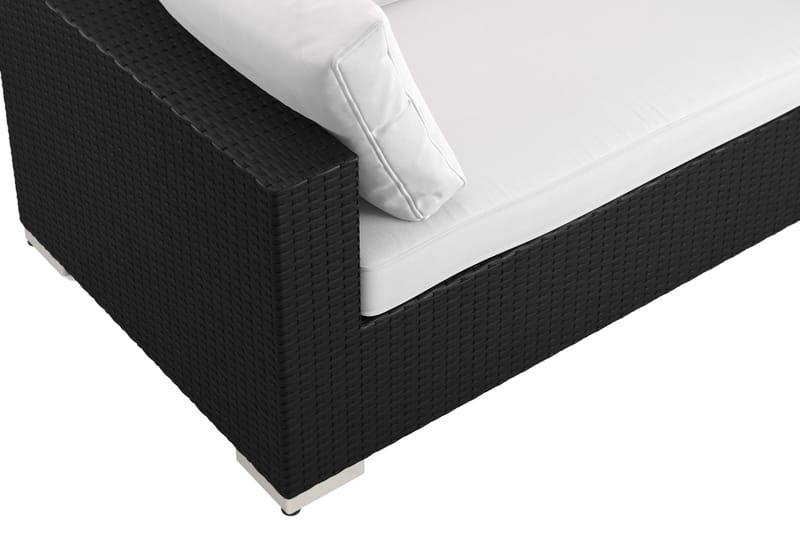 Bahamas Højremodul Udendørs 140 cm i Polyrattan - Sort - Havemøbler - Loungemøbler - Moduler - Højremodul havesofa