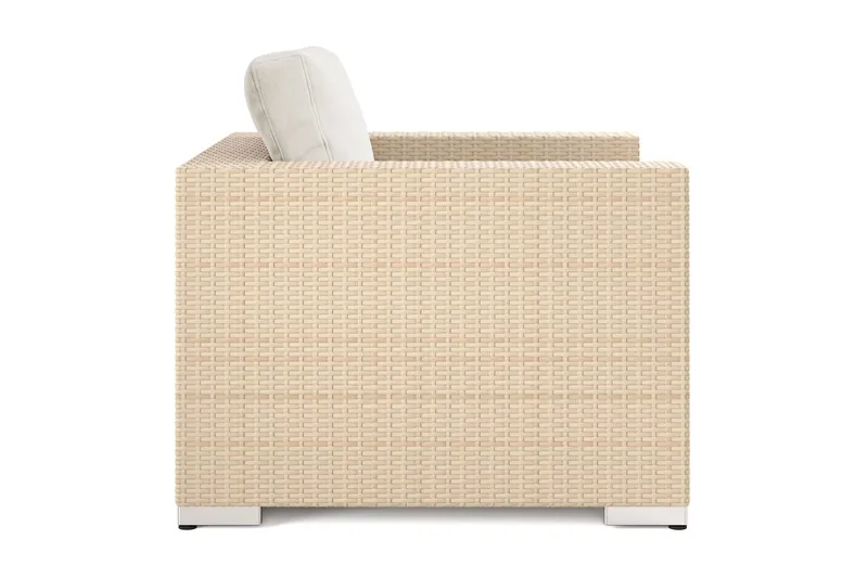Bahamas Lounge Lænestol Udendørs i Polyrattan - Beige - Havemøbler - Loungemøbler - Loungestol udendørs
