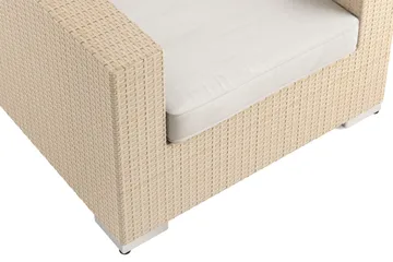 Bahamas Lounge Lænestol Udendørs i Polyrattan - Beige - Havemøbler - Loungemøbler - Loungestol udendørs