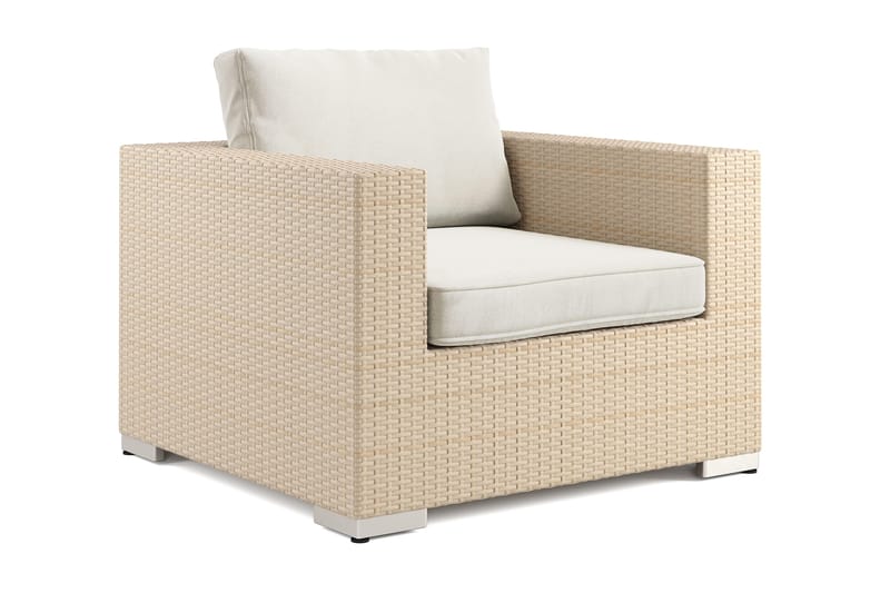 Bahamas Lounge Lænestol Udendørs i Polyrattan, Beige