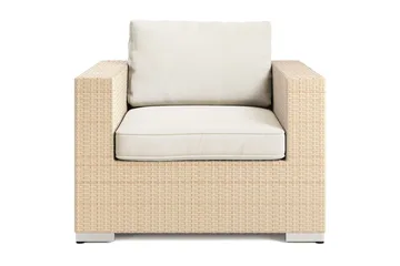 Bahamas Lounge Lænestol Udendørs i Polyrattan - Beige - Havemøbler - Loungemøbler - Loungestol udendørs