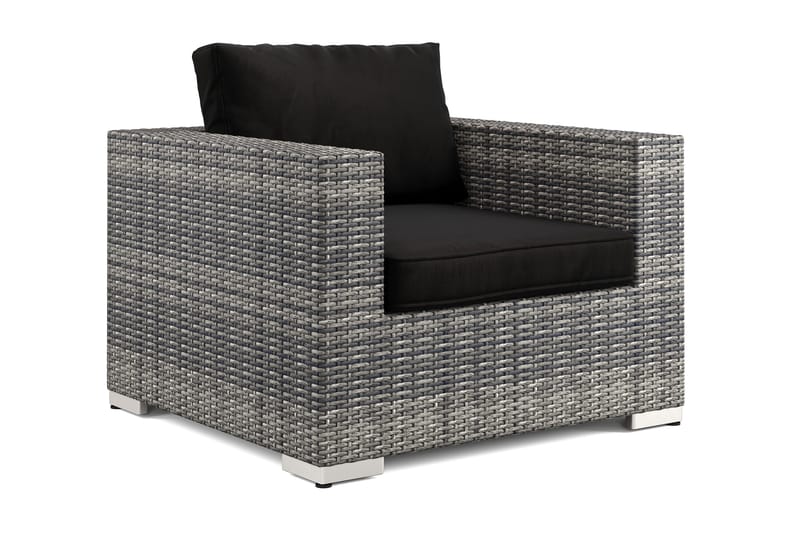 Bahamas Lounge Lænestol Udendørs i Polyrattan, Grå