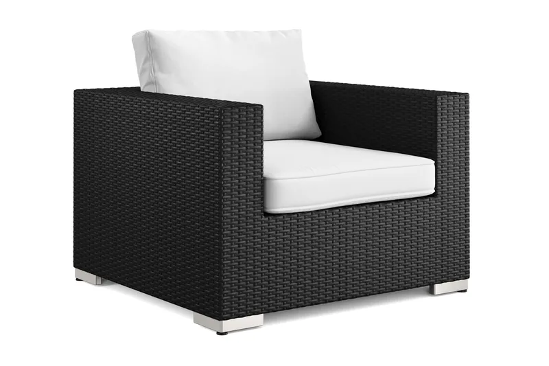 Bahamas Lounge Lænestol Udendørs i Polyrattan, Sort