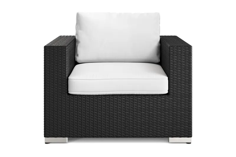 Bahamas Lounge Lænestol Udendørs i Polyrattan - Sort - Havemøbler - Loungemøbler - Loungestol udendørs