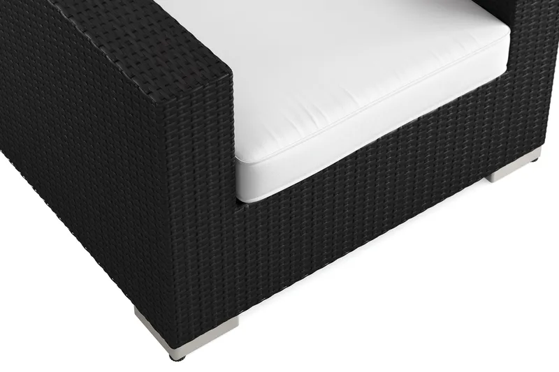 Bahamas Lounge Lænestol Udendørs i Polyrattan - Sort - Havemøbler - Loungemøbler - Loungestol udendørs