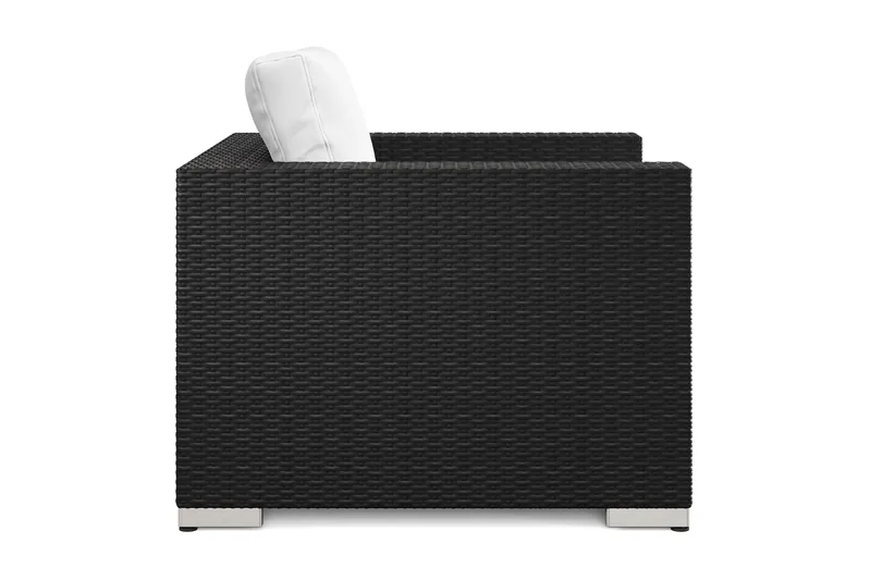 Bahamas Lounge Lænestol Udendørs i Polyrattan - Sort - Havemøbler - Loungemøbler - Loungestol udendørs