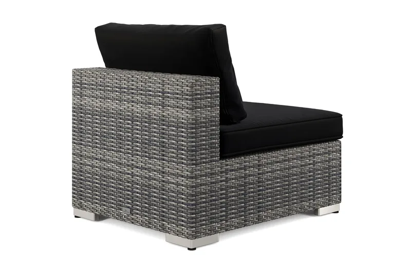 Bahamas Midtermodul Udendørs i Polyrattan - Grå - Havemøbler - Loungemøbler - Moduler - Midtermodul havesofa