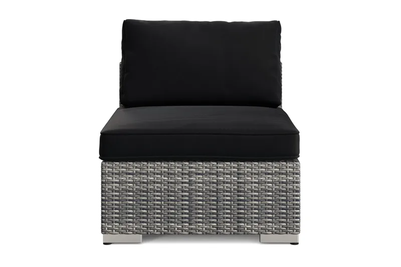 Bahamas Midtermodul Udendørs i Polyrattan - Grå - Havemøbler - Loungemøbler - Moduler - Midtermodul havesofa