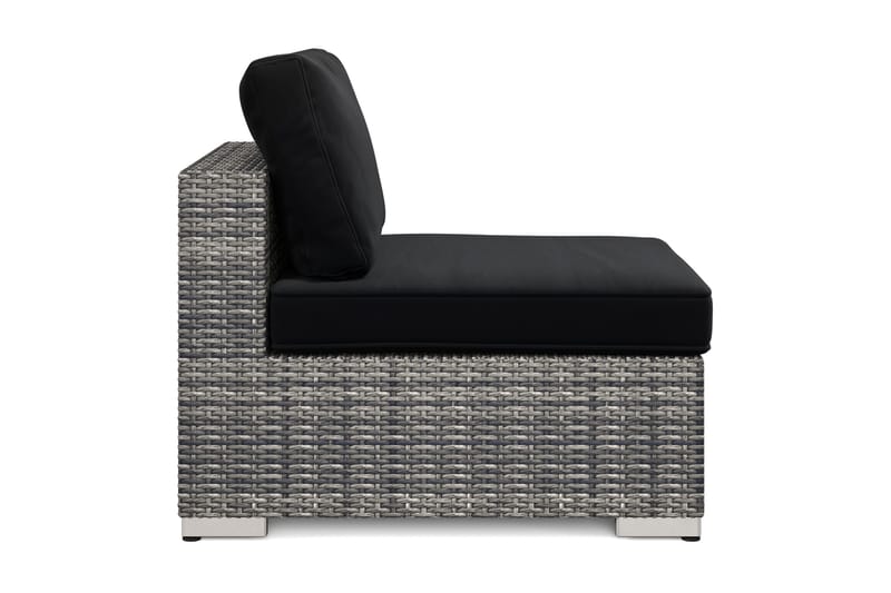 Bahamas Midtermodul Udendørs i Polyrattan - Grå - Havemøbler - Loungemøbler - Moduler - Midtermodul havesofa