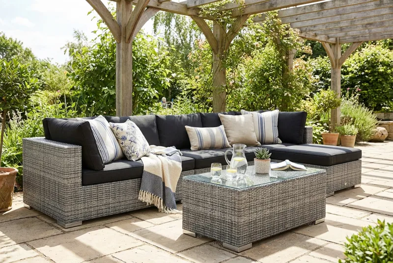 Bahamas Venstremodul Udendørs 140 cm i Polyrattan - Grå - Havemøbler - Loungemøbler - Moduler - Højremodul havesofa