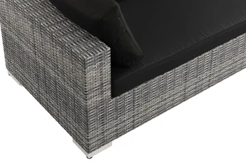 Bahamas Venstremodul Udendørs 140 cm i Polyrattan - Grå - Havemøbler - Loungemøbler - Moduler - Højremodul havesofa
