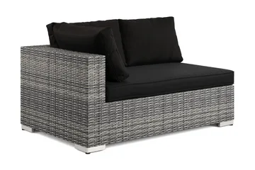 Bahamas Venstremodul Udendørs 140 cm i Polyrattan - Grå - Havemøbler - Loungemøbler - Moduler - Højremodul havesofa