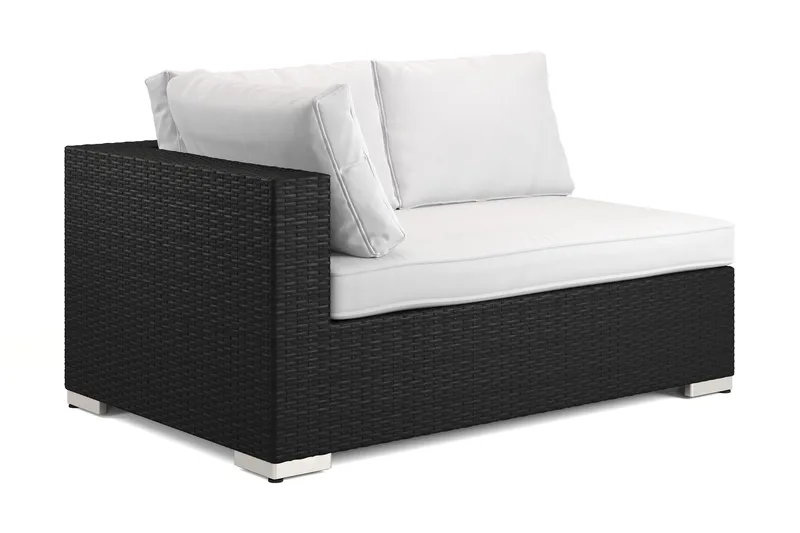Bahamas Venstremodul Udendørs 140 cm i Polyrattan - Sort - Havemøbler - Loungemøbler - Moduler - Højremodul havesofa