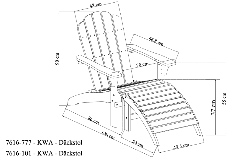 Dækstol Udendørs - Mørkegrøn - Havemøbler - Havestole - Solstole - Dækstol