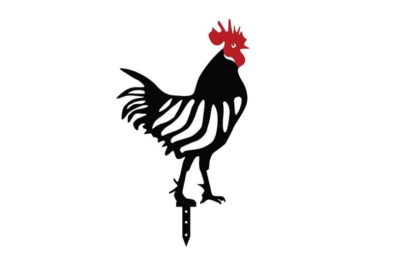 Dekorativt Have Metal Tilbehørssæt Kyllingefamilie Sort Fire stykker - Fire stykker - Have - Udendørs miljø - Havedekoration - Havefigurer & havedekoration - Plastikdyr