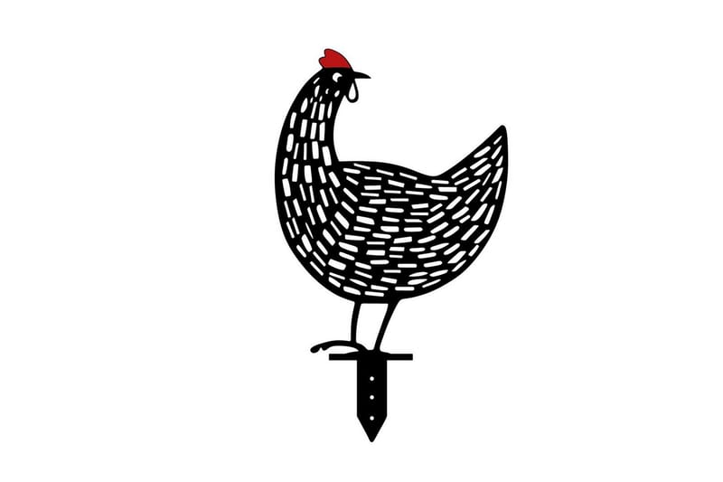 Dekorativt Have Metal Tilbehørssæt Kyllinger Sort - Sort - Have - Udendørs miljø - Havedekoration - Havefigurer & havedekoration - Plastikdyr