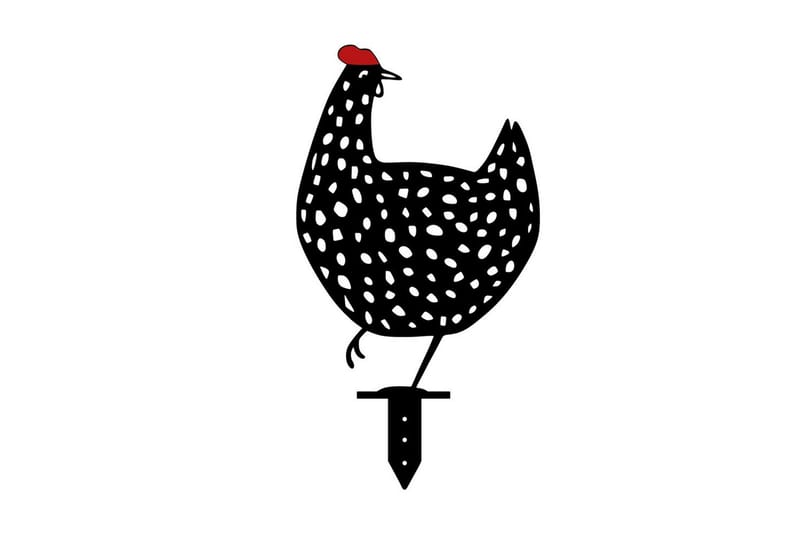 Dekorativt Have Metal Tilbehørssæt Kyllinger Sort - Sort - Have - Udendørs miljø - Havedekoration - Havefigurer & havedekoration - Plastikdyr