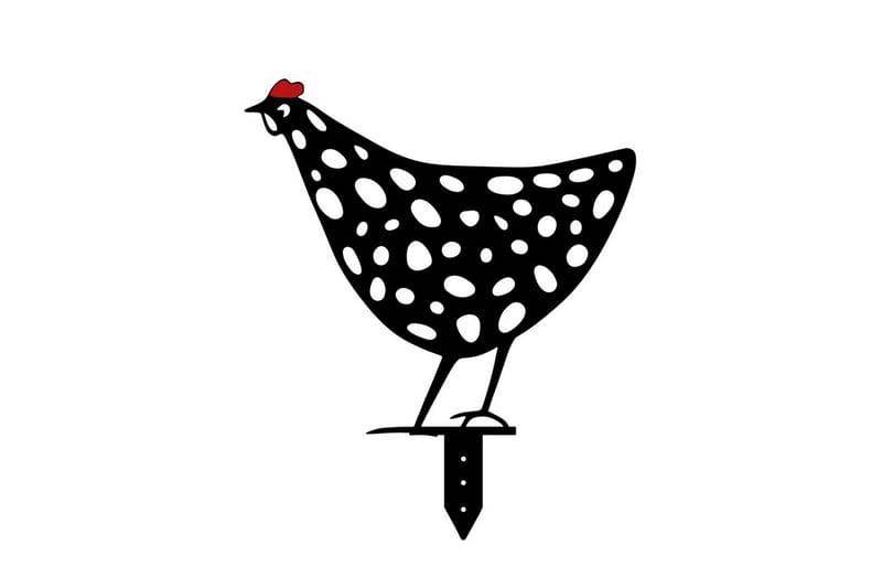 Dekorativt Have Metal Tilbehørssæt Kyllinger Sort - Sort - Have - Udendørs miljø - Havedekoration - Havefigurer & havedekoration - Plastikdyr