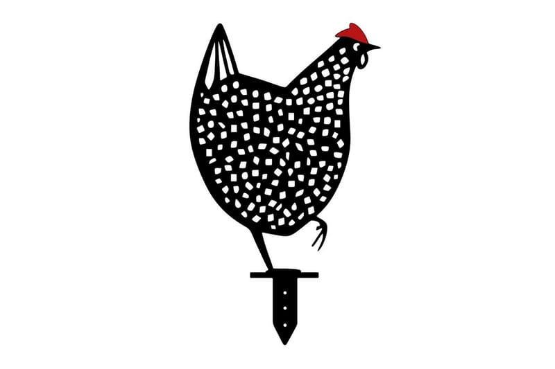 Dekorativt Have Metal Tilbehørssæt Kyllinger Sort - Sort - Have - Udendørs miljø - Havedekoration - Havefigurer & havedekoration - Plastikdyr