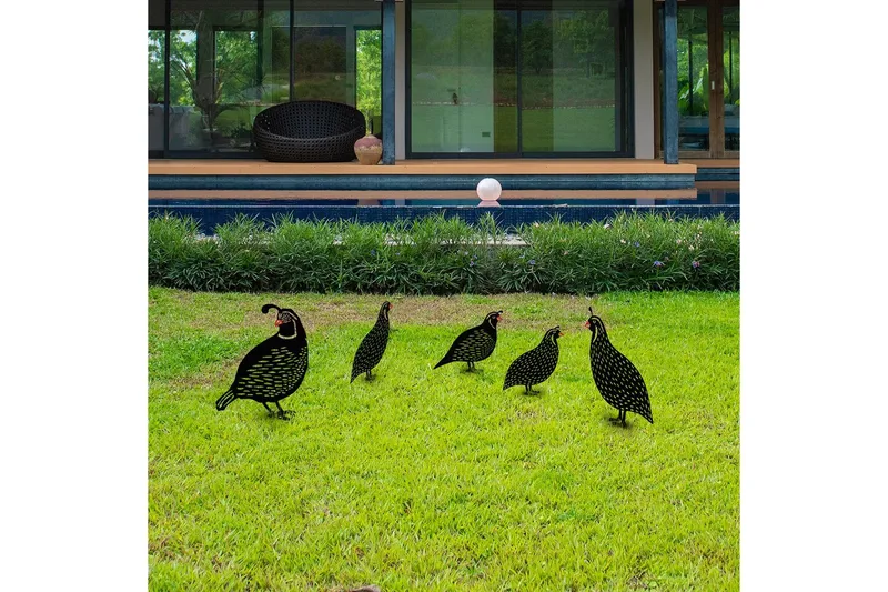 Dekorativt Have Metal Tilbehørssæt Vagtler Sort - Sort - Have - Udendørs miljø - Havedekoration - Havefigurer & havedekoration - Havestatuer