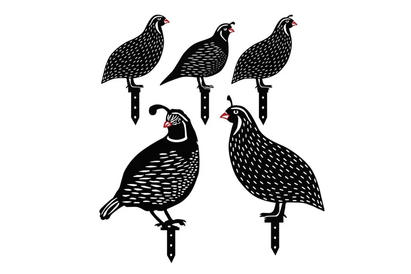 Dekorativt Have Metal Tilbehørssæt Vagtler Sort, Sort