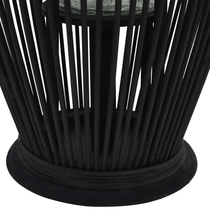 Hængende Lanterneholder Bambus 60 Cm Sort - Sort - Havelanterner - Lysestager & lanterner - Dekoration