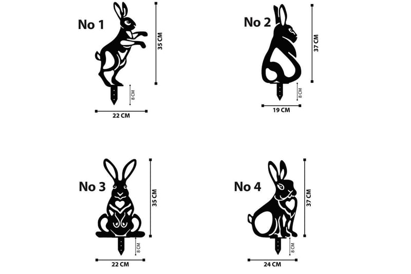 Harnor dekorativt havemetal tilbehørssæt - Sort - Have - Udendørs miljø - Havedekoration - Havefigurer & havedekoration - Havestatuer