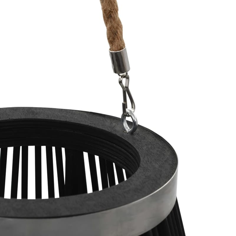 Hængende Lanterneholder Bambus 95 Cm Sort - Sort - Have - Udendørs miljø - Havedekoration - Havefigurer & havedekoration - Havelanterner