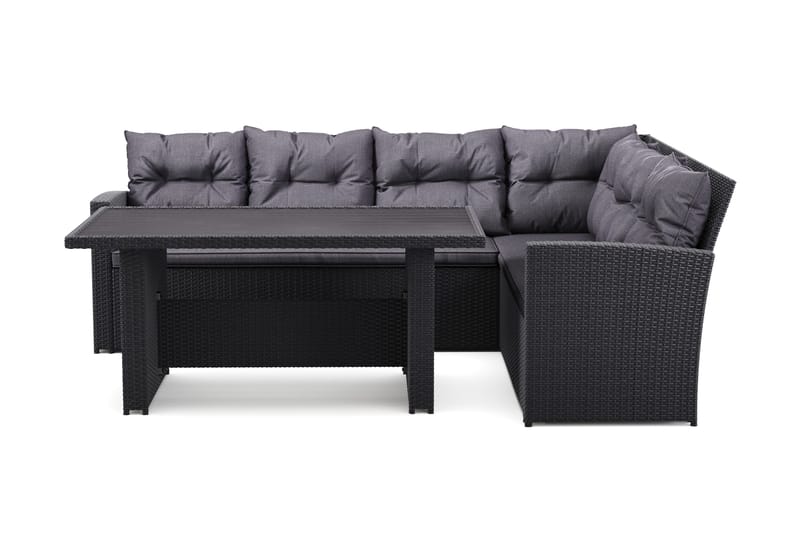 James loungegruppe til udendørs brug – 5-personers sofagruppe i polyrattan - Sort - Have - Udendørs miljø - Altan & terrasse - Altanmøbler