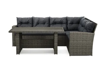 James Loungegruppe Udendørs – 5-personers Sofagruppe i Polyrattan