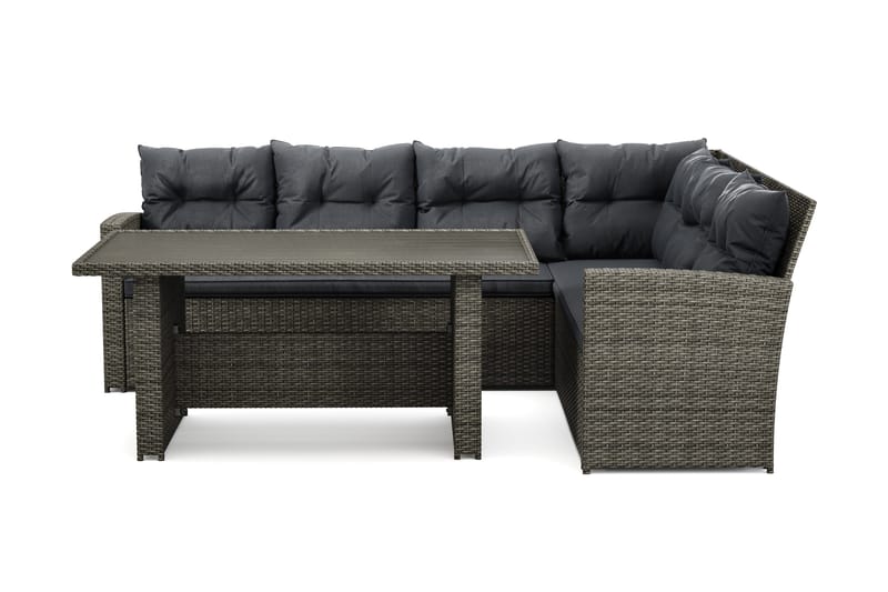 James loungesæt til udendørs brug – 5-personers sofasæt i polyrattan - Grå - Have - Udendørs miljø - Altan & terrasse - Altanmøbler