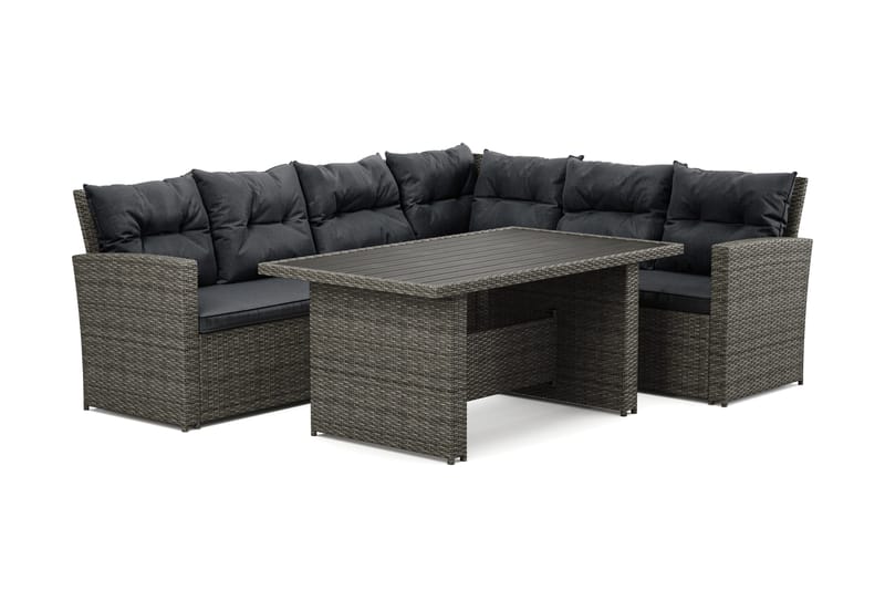James loungesæt til udendørs brug – 5-personers sofasæt i polyrattan - Grå - Have - Udendørs miljø - Altan & terrasse - Altanmøbler