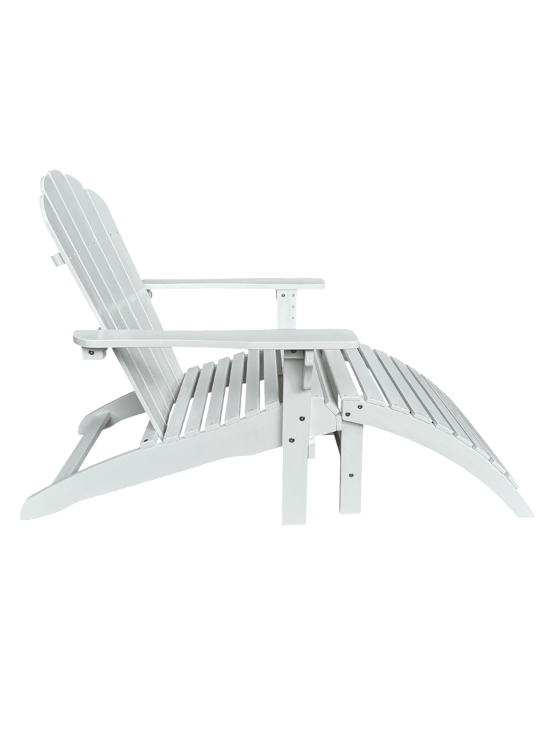 Landet Dækstol Udendørs - Hvid - Havemøbler - Havestole - Solstole - Dækstol