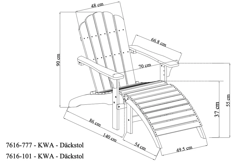 Landet dækstol udendørs - Mørkegrøn - Havemøbler - Havestole - Solstole - Dækstol