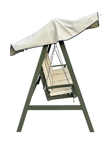 Landet Hammock Gyngestol med tag i akacietræ inklusiv hynder 195x125x159 - Mørkegrøn - Havemøbler - Havesofaer & bænke - Hængesofaer