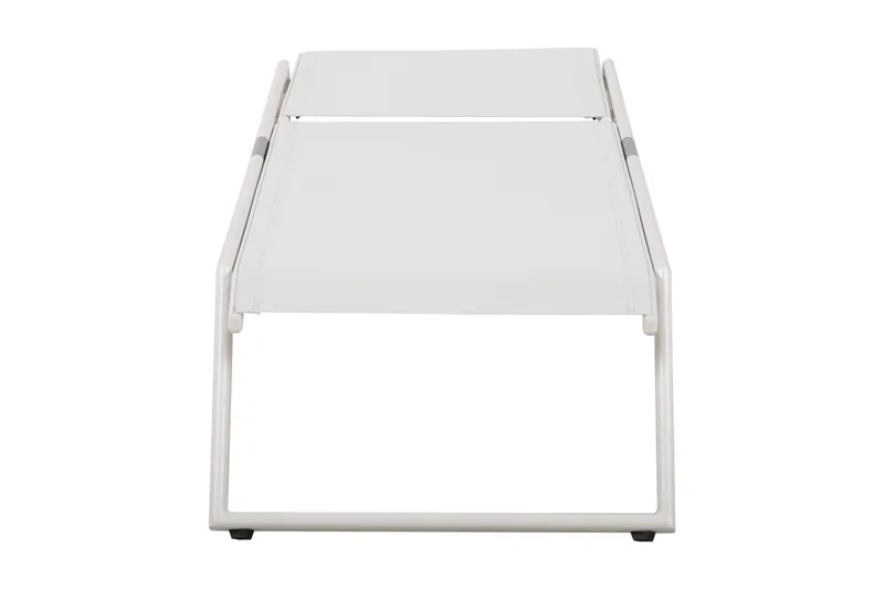 Monaco solseng med justerbar ryg i aluminium, hvid tekstil, Hvid