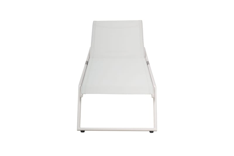 Monaco solseng med justerbar ryg i aluminium, hvid tekstil - Hvid - Havemøbler - Havestole - Solseng & solvogn