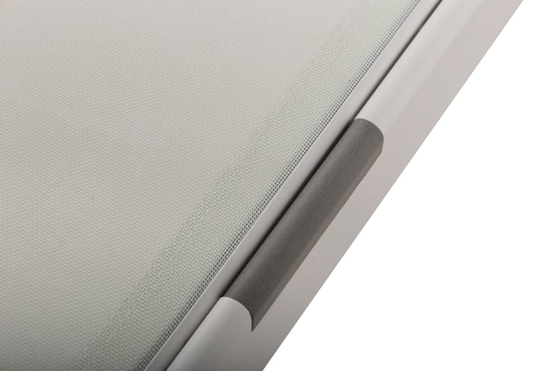 Monaco solseng med justerbar ryg i aluminium, hvid tekstil - Hvid - Havemøbler - Havestole - Solseng & solvogn