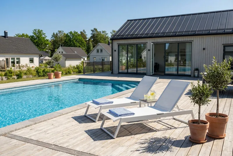 Monaco solseng med justerbar ryg i aluminium, hvid tekstil - Hvid - Havemøbler - Havestole - Solseng & solvogn