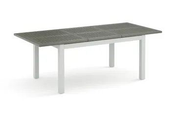 Monaco udtrækkeligt udendørsbord 150-250x90 cm - Hvid/Grå - Havemøbler - Havebord - Spisebord & havebord