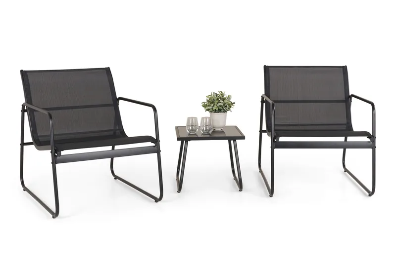 Pelanda cafésæt til udendørs brug - Sort - Have - Udendørs miljø - Altan & terrasse - Altanmøbler
